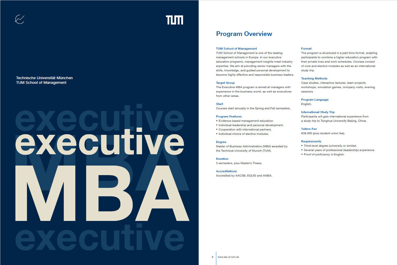 Executive Mba In General Management Tum Executive Professional Education