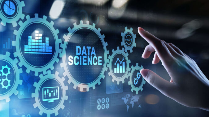 Innovativer Bildschirm mit Data Science Grafiken