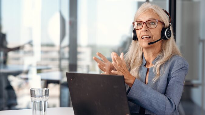 Sharon Hebrok im Video-Call